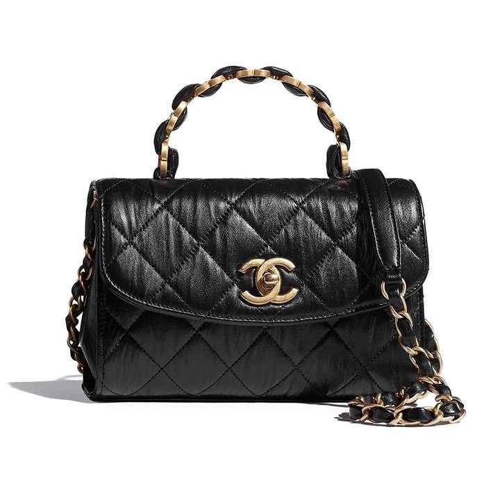 ♞,♘,♙CHANEL แท้ 100% กระเป๋าสะพายข้างผู้หญิง Chanel โซ่หูหิ้วกระเป๋าสะพายข้างขนาดเล็กกระเป๋าถือ AS2