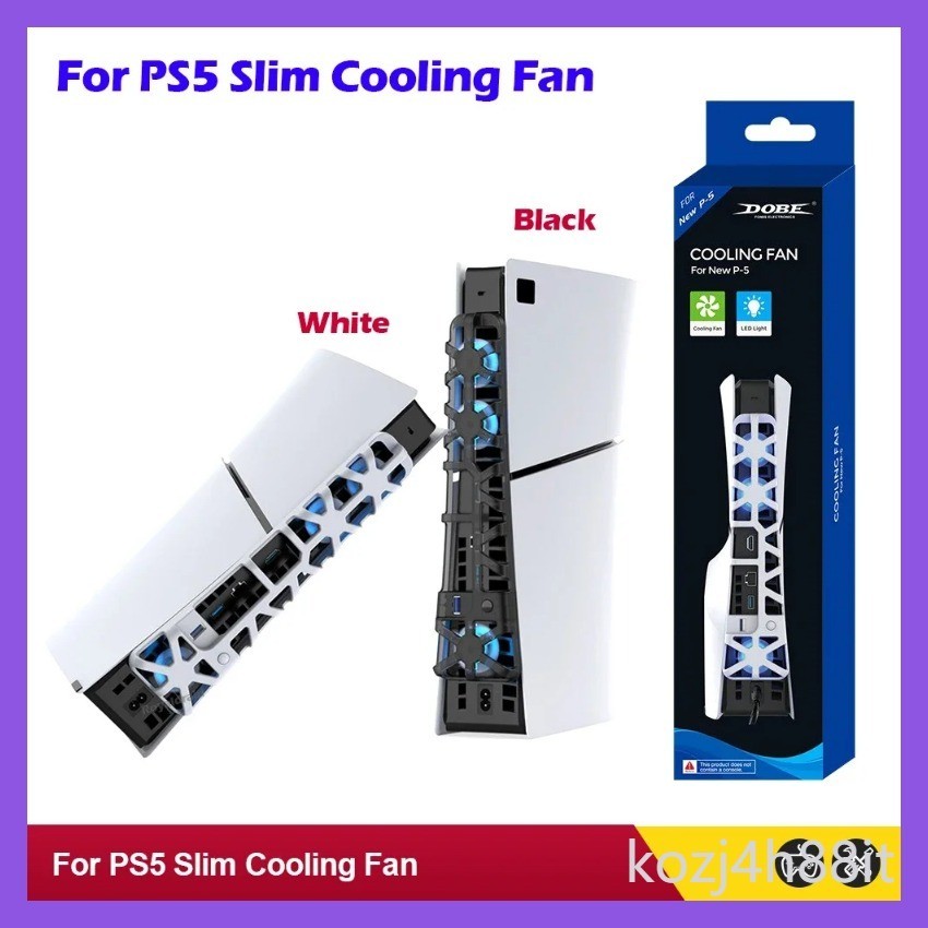 NEW For PS5 Slim Cooling Fan with LED Light Cooling System High Speed 1100RPM USB Cooler Fan For Pl
