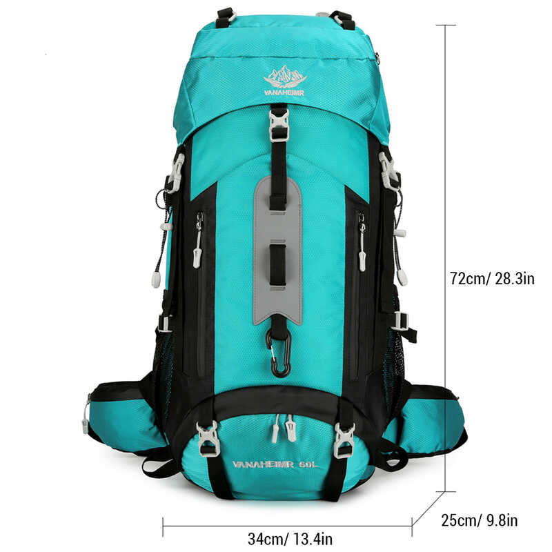 Mountaineering Waterproof Backpacking 60L Hiking Large Capacity Camping Backpack