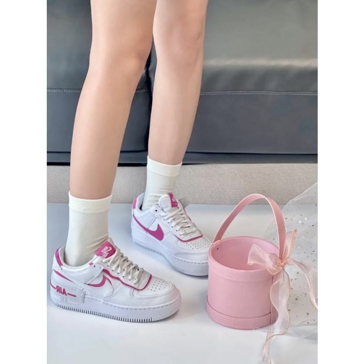 ♞,♘【ของแท้ 100%】Nike Air Force 1 Low Shadow CI0919-102 pink white