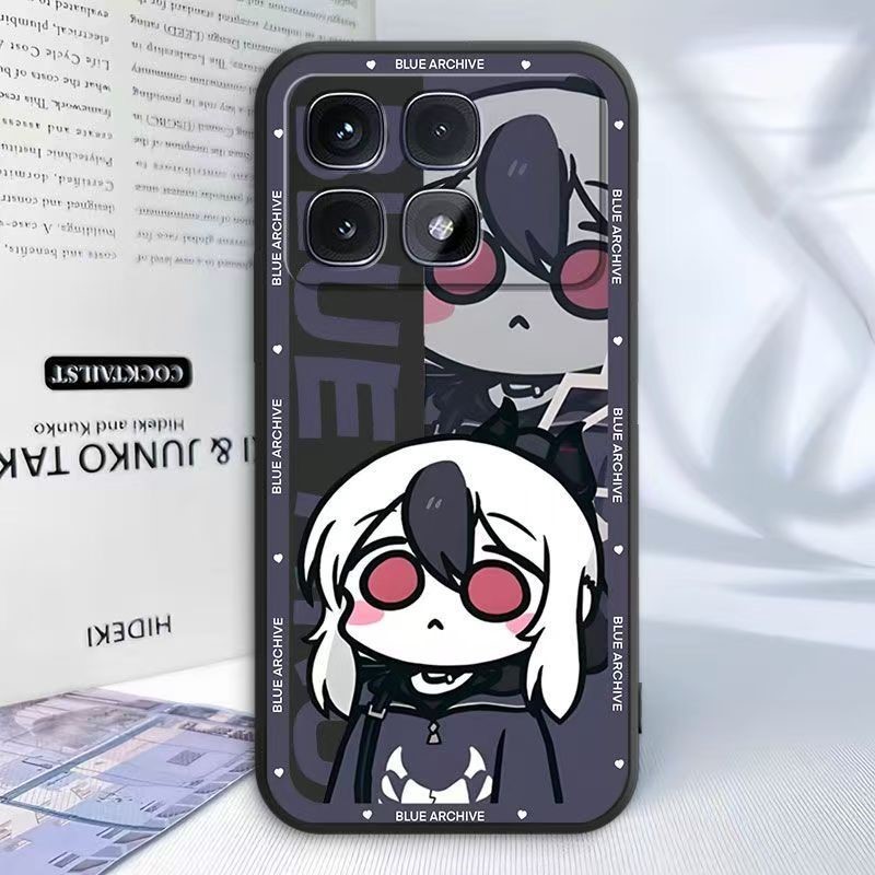 สําหรับ Asus ROG 8 9 FE 2 3 5 5S 6D 7 Max Pro M1 M2 5Q Lite Ultimate ZenFone Flip 10 11 Ultra TH1 สีดํามีน้ําค้างแข็งนุ่มเคสโทรศัพท์ Blue Archive - รูปที่ 4