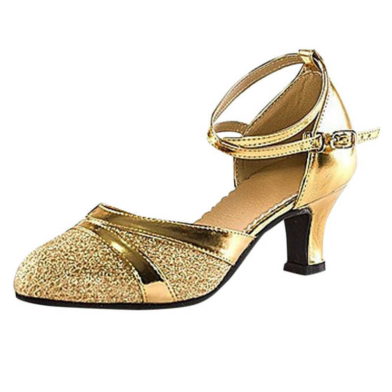 FDBG Women's ➧ Ballroom Tango Latin Dancing Sequins Social Dance Shoes