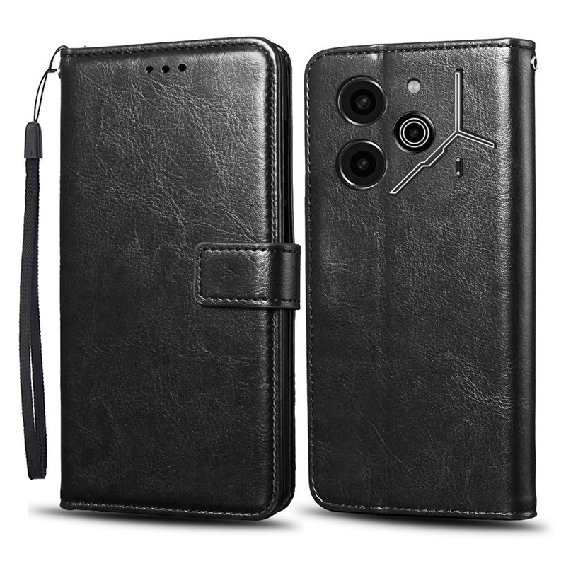 เคสโทรศัพท์หนัง PU แบบฝาพับ พร้อมช่องใส่บัตร สําหรับ Tecno Pova 6 Pro 5G Li 9