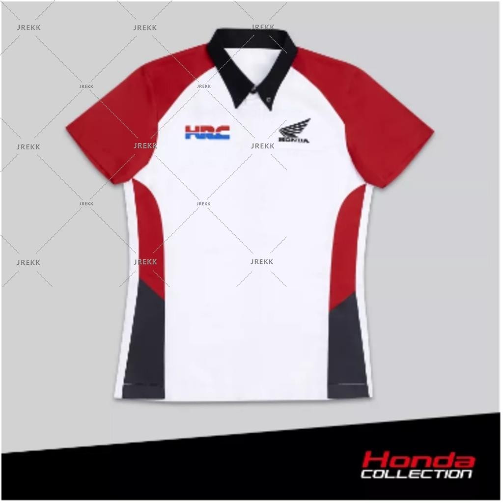 [ 2023 Series ] เสื ้ อโปโล Honda Red and Black Honda Polo 01