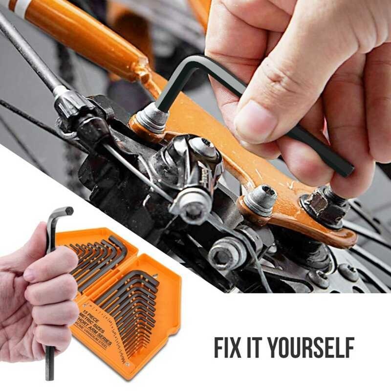 LY 30-Piece Hex Key Set Ball Wrench Metric Inch Hex Tool Hex Key Wrench Durable Easy Install