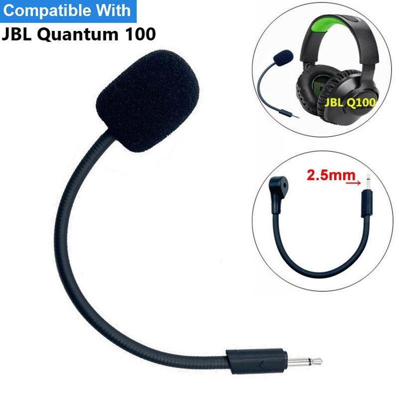 เปลี่ยนเกมไมโครโฟน 2.5 มม.Aux ไมโครโฟนสําหรับ JBL Quantum 100 Q100 ชุดหูฟังสําหรับเล่นเกมสายหูฟังอุปกรณ์เสริม