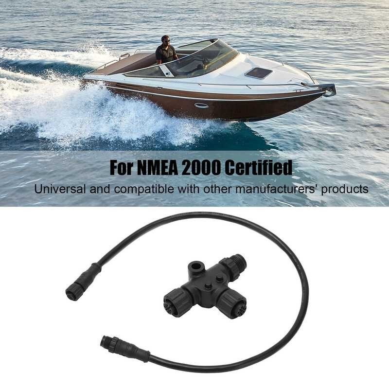 ❤ NMEA 2000 Drop Backbone Cable พร้อม T‑Connector 5 Pin Waterproof M12 0.5M สำหรับ Ga