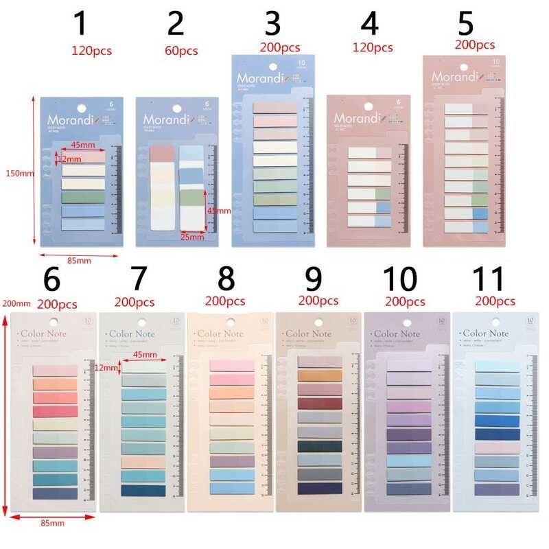 60120200Pcs SUER Novelty Sticky Notes Stationery Paster Sticker Memo Pad Tab Strip Index Flags Book