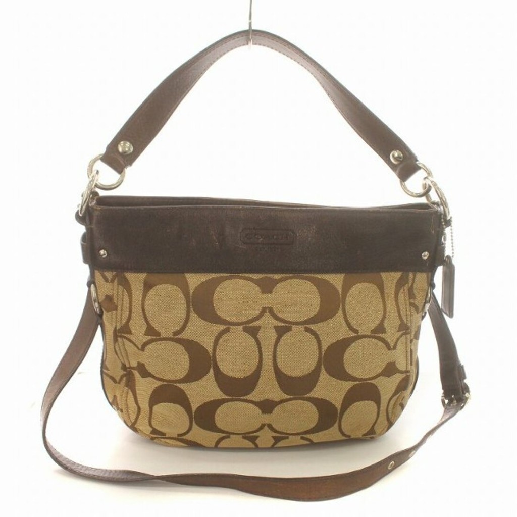 Coach 2 Way Hand Shoulder Bag Convertible Zoe Signature Direct from Japan Secondhand