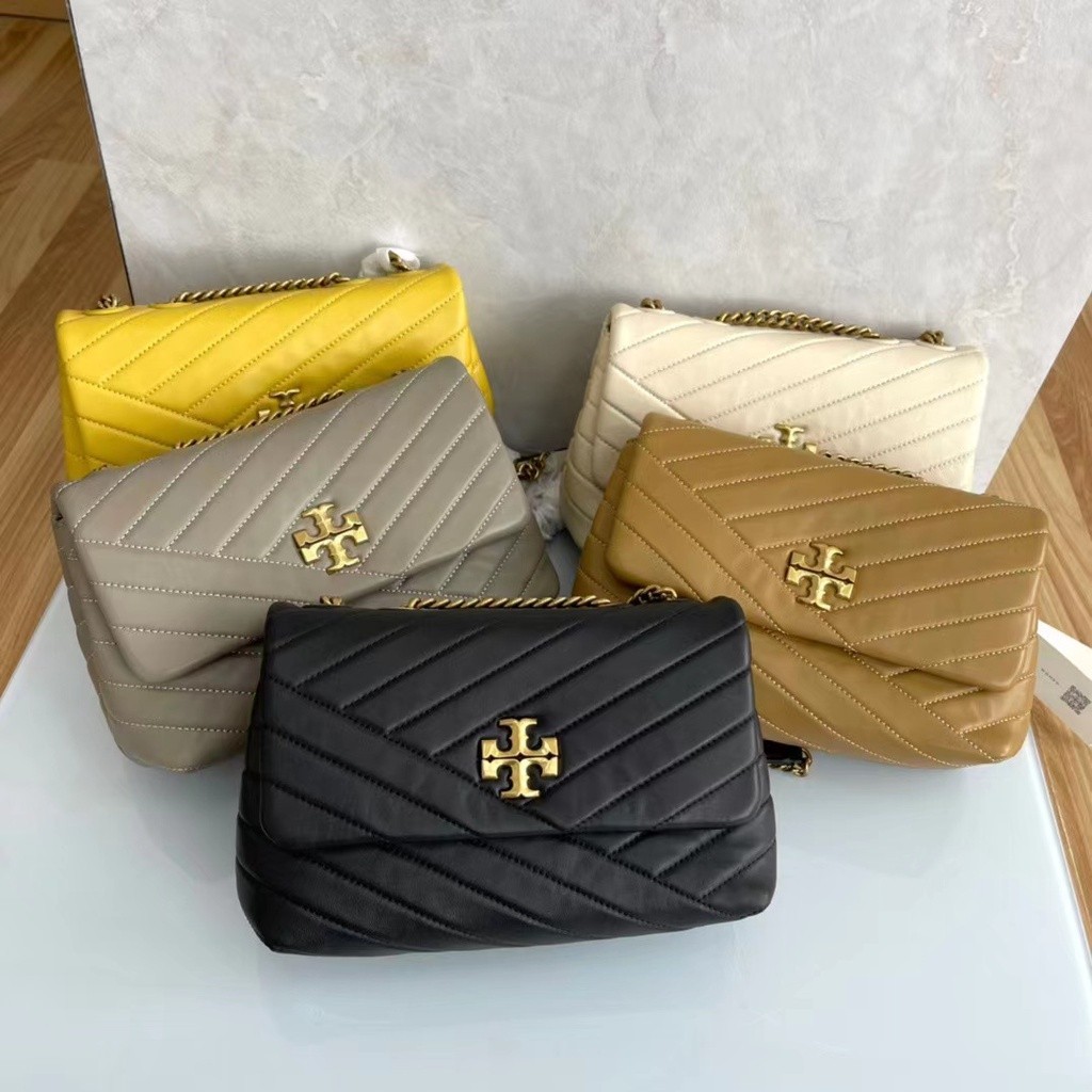 Tory BURCH TB 90452 Kira Chevron กระเป๋าสะพายไหล่ ขนาดเล็ก อเนกประสงค์