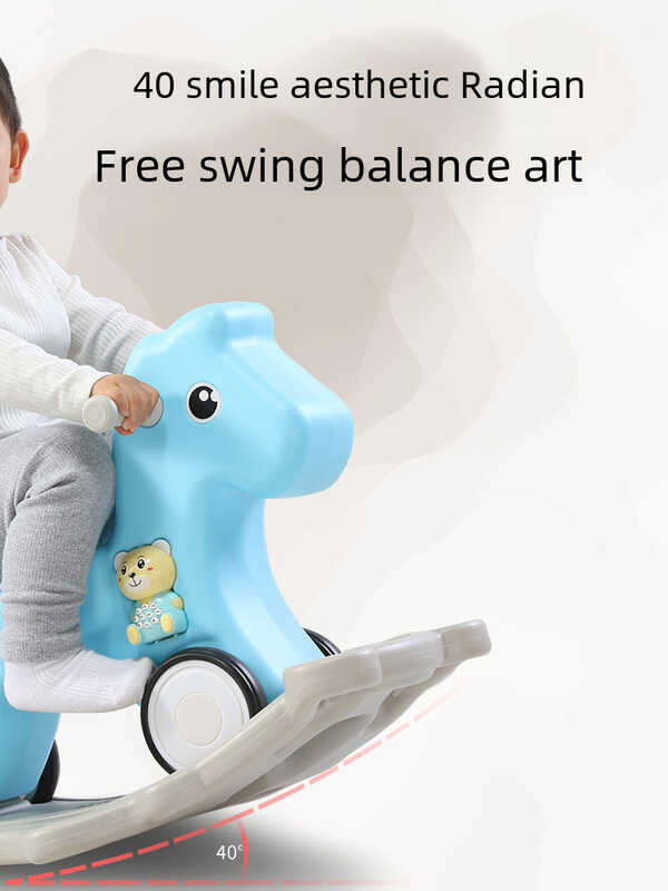 Horse Wooden Baby Indoor Children Home Stroller 1-3 Years Old Birthday Gift Toy Rocking Horse