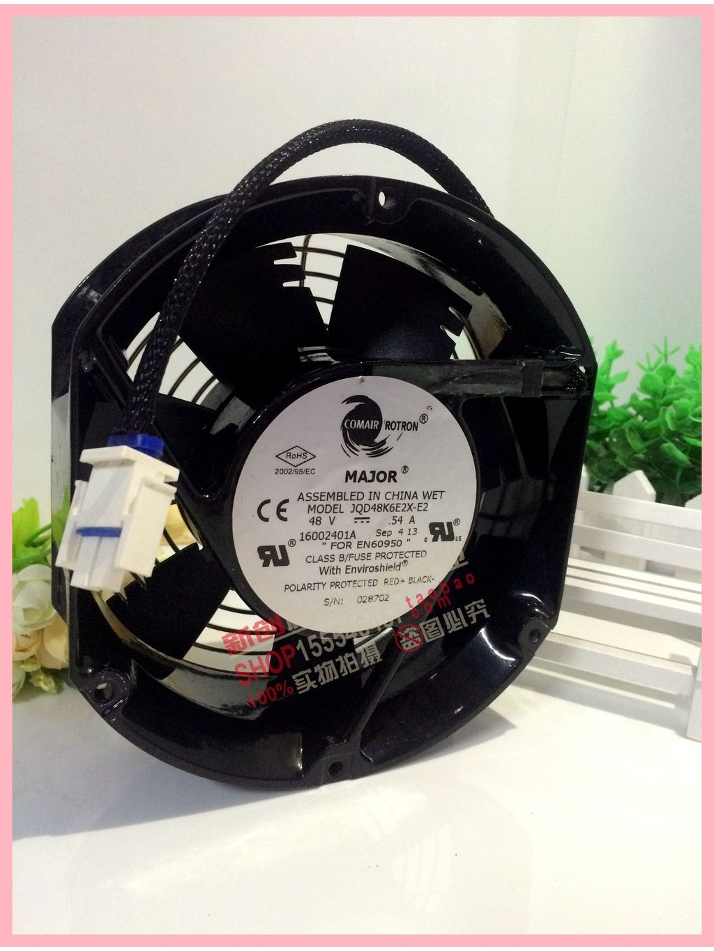 พัดลมอุปกรณ์ ZTE COMAIR ROTRON JQD48K6E2X-E2 DC48V 0.54A พัดลม/เครื่องใหม่