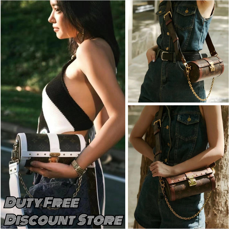กระเป ๋ า LV Louis Vuitton Papillon Truck Series Chain French Bread Shoulder 51EO