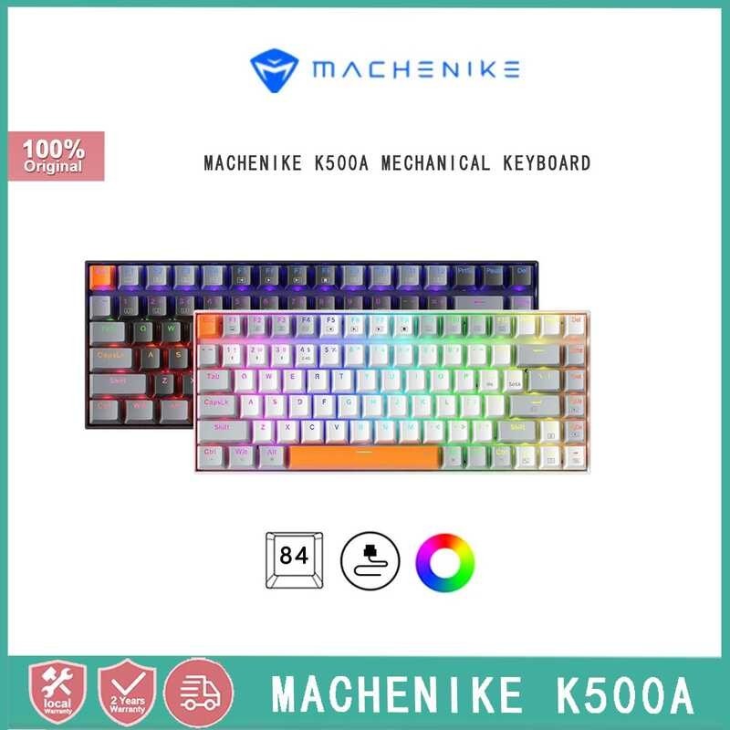 K500A mechanical he keyboard with cable, hot swappable keyboard, red and brown switches, 84 keys, P 