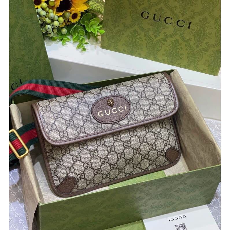 กระเป๋าคาดอก คุณภาพสูง มีสไตล์ 748590 Gucci กระเป๋าสะพายข้าง พร้อมส่ง