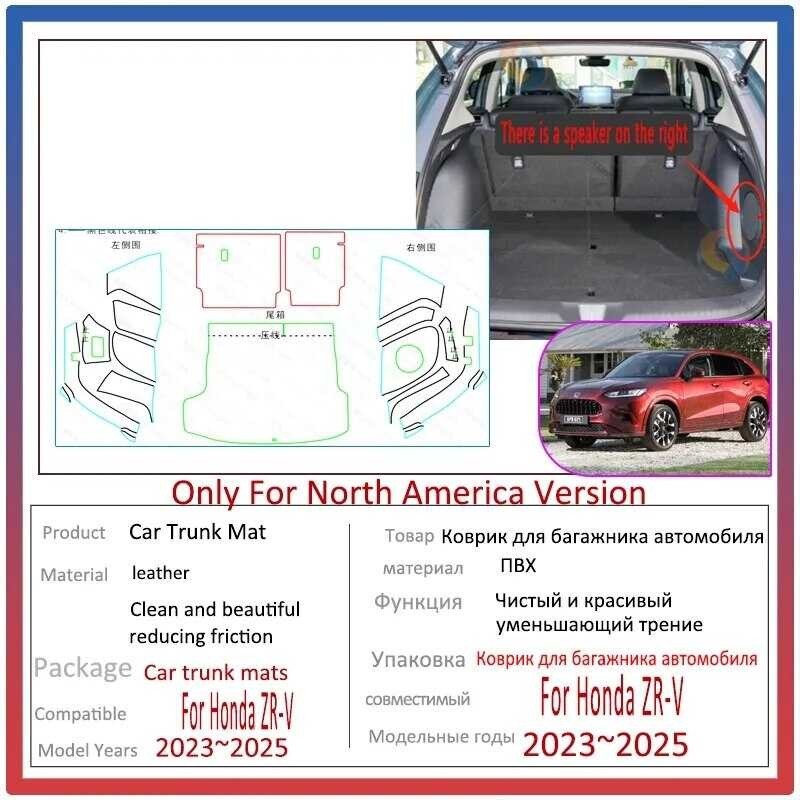 Mat For Honda Zr-V Hr-V ZRV ZR V HRV RZ 2023 2024 2025 Leather Rear Trunk Mats Interior Decoration H