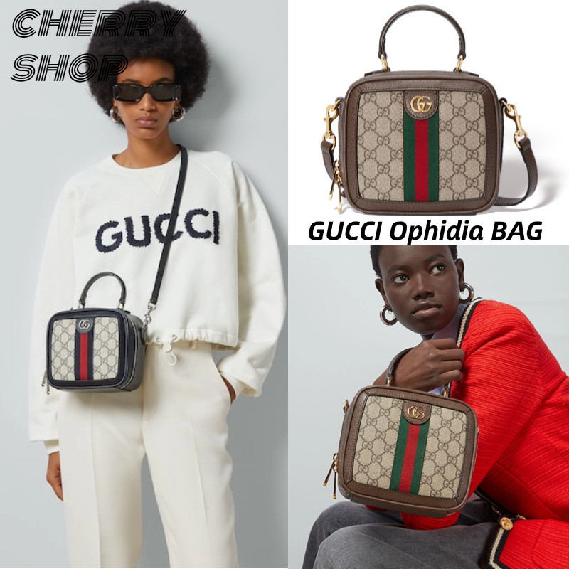 ♞กุชชี่ Gucci Ophidia GG MINI TOTEกระเป๋าถือสตรี 772157