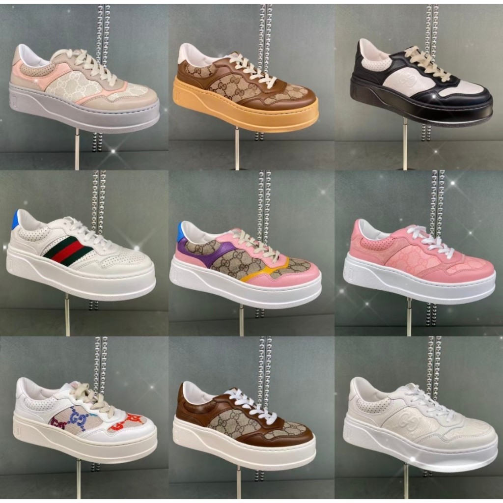 ♞,♘,♙Gucci/Biscuits Shoes/Shoe Belt/Casual Shoes/100%ของแท้
