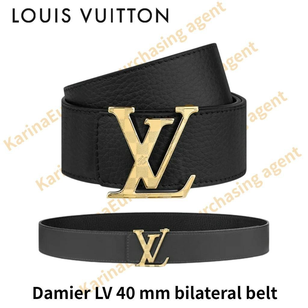 ♞Damier LV 40 mm bilateral belt Louis Vuitton Classic models
