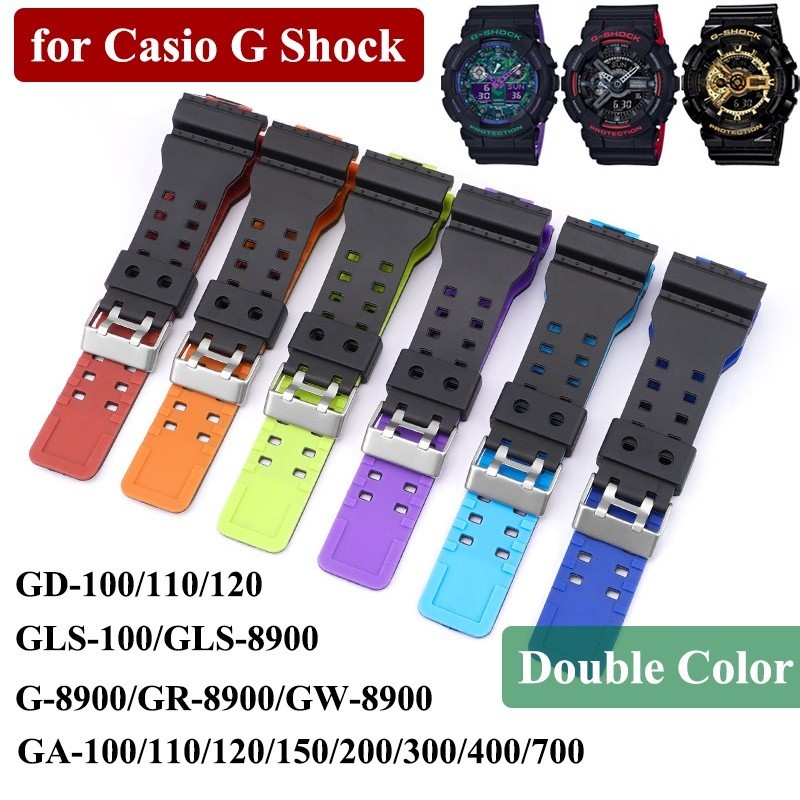 สายนาฬิกาข้อมือซิลิโคนเรซิ่น แบบนิ่ม สําหรับ Casio G-SHOCK GD-100 GA-100 110 120 140 300 400 700 G8