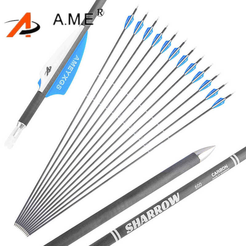 Pure Carbon Arrows 31" Sp500-1200 Id4.2Mm Compound Recurve Bow