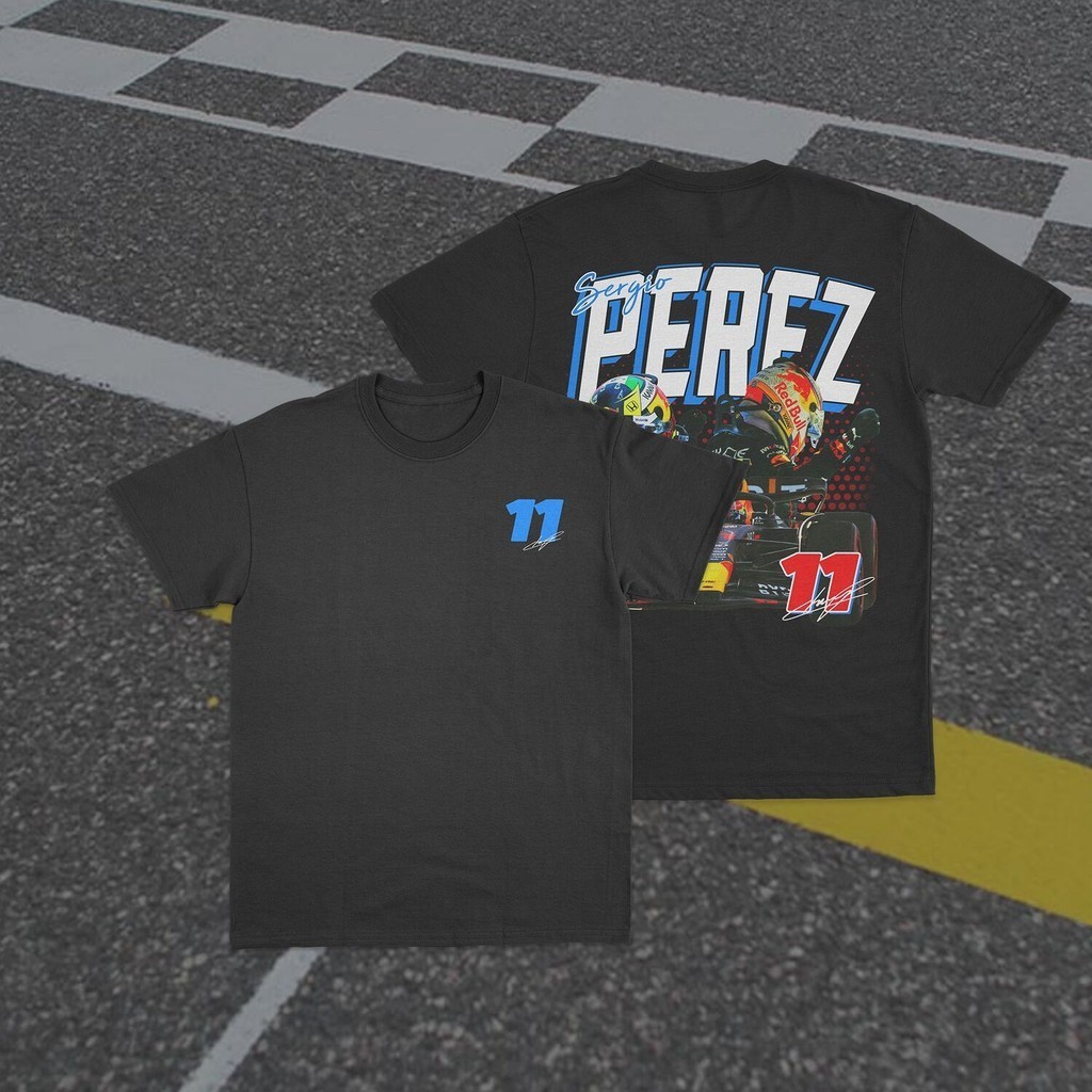 เสื้อยืด Sergio Perez, Formula 1 เสื้อแข่งกราฟิก, เสื้อ F1 Sergio Perez, เสื้อ Checo Perez, เสื้อ Re