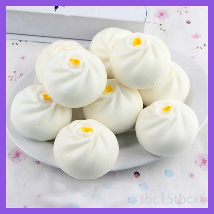 Creative Chinese Steamed Stuffed Bun Bread Soft Squishy Food Toys For Children Cream Scented Slow R