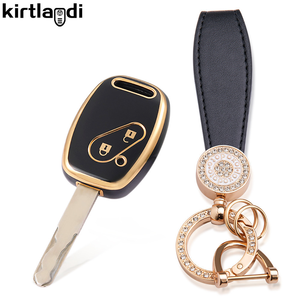 Honda Fit Accord FRV Jazz SRV CRV Civic สําหรับ Acura CSX 2/3Buttons รีโมท Fob TPU ฝาครอบกุญแจรถผู้ถ