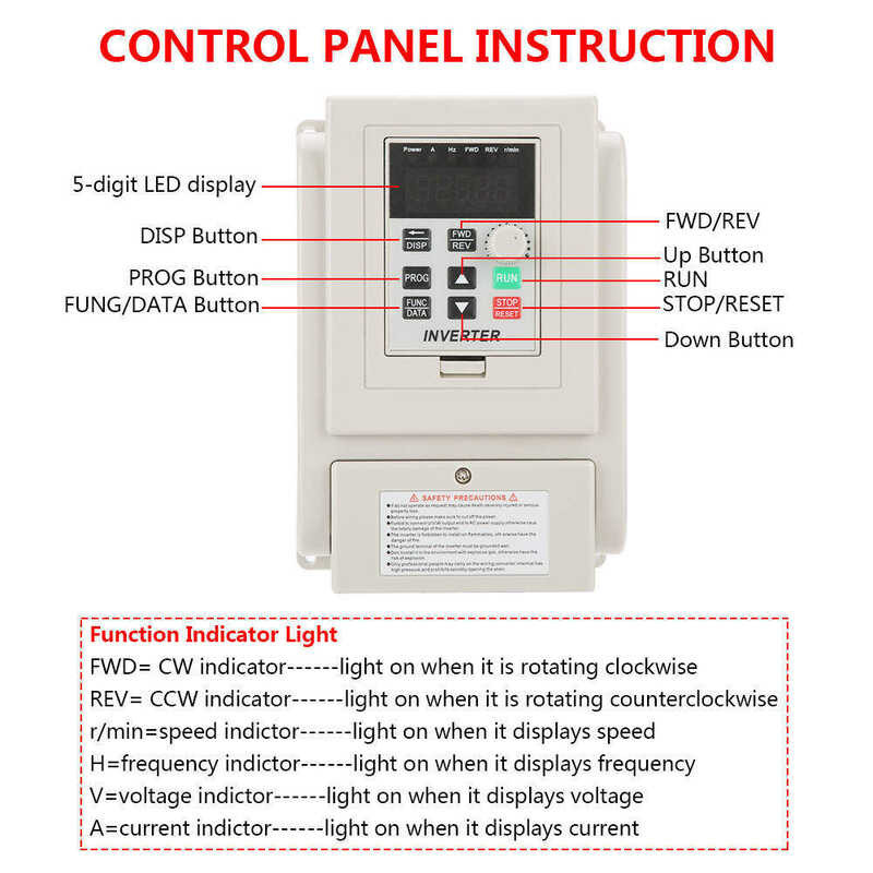 ❤ ตัวควบคุมความเร็ว VFD Inverter Motor Drive ไดรฟ์ความถี่ตัวแป