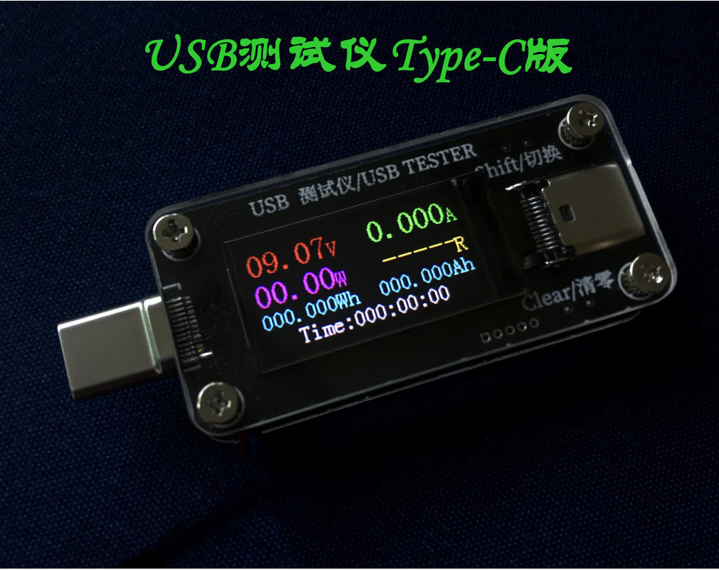 USB TESTER LCD แรงดันไฟฟ้าปัจจุบันการวัดจับเวลา LCD USB TESTER