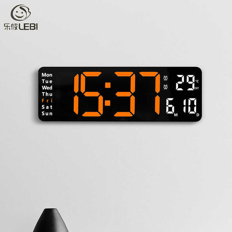 inch minimalist 13 sitting and hanging dual purpose living room large font electronic clock, multip