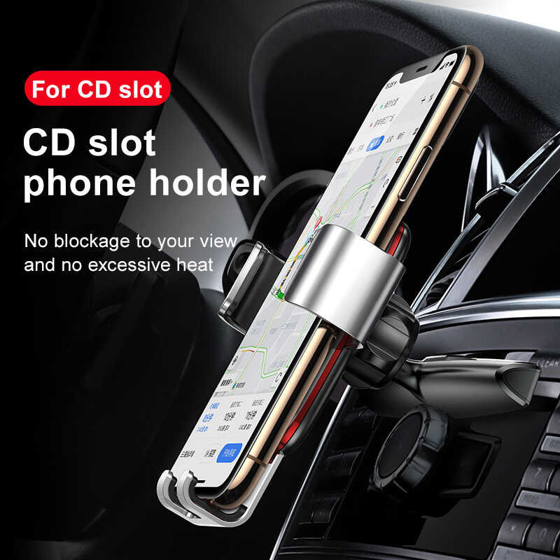 Gravity CD Baseus Slot Car Mount Holder for 4.0-6.5 Inch Mobile Phone Compatible with All iPhone an 