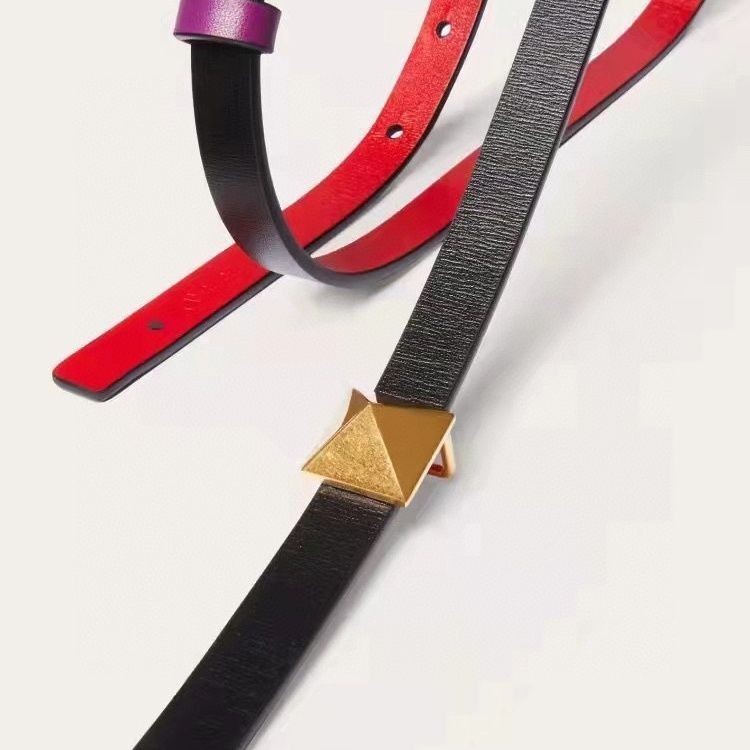 00H9 VALENT###O 1.2CM New Waist Belt Genuine Leather All-Matching Jeans Dress Korean Style Women's