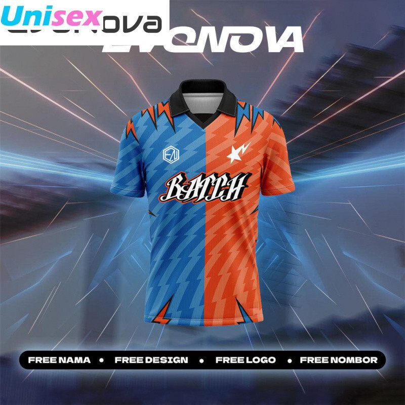 เสื้อยืดคอเรโทรสไตล์มาเลเซีย สำหรับOOTD ผู้ชายและผู้หญิง