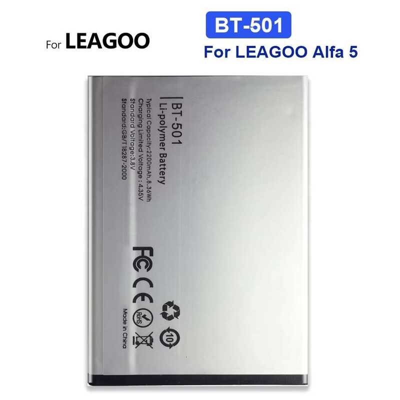 For LEAGOO Alfa 5 BT 501 BT-501 แบตเตอรี่ 2200mAh