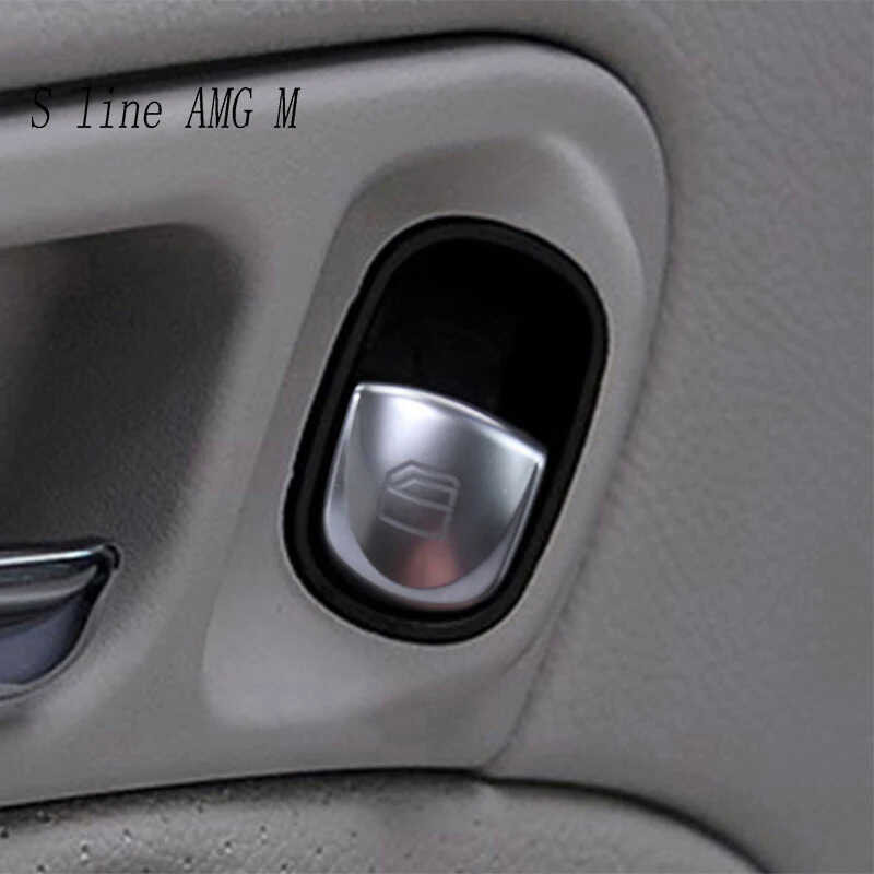 C มือจับประตูรถล็อคประตูกระจกหน้าต่างลิฟท์ปุ่มสวิทช์ปกคลุมสำหรับ Benz คลาส W203 2002-2006อุปกรณ์ตกแต่งภายใน
