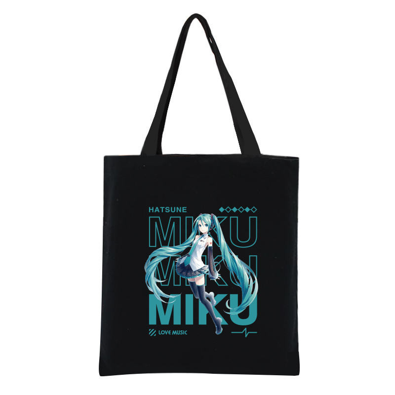 [Manmei] Hatsune miku Merchanded Canvas Bag fu Hatsune miku กระเป๋าสะพายกระเป๋านักเรียนสองมิติ