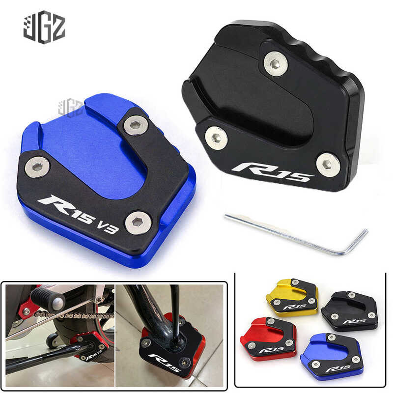 ❤ ❤ แผ่นรองขาตั้งสําหรับ Yamaha Yzf R15 V3 R - 15 2017 2018 2019 2020