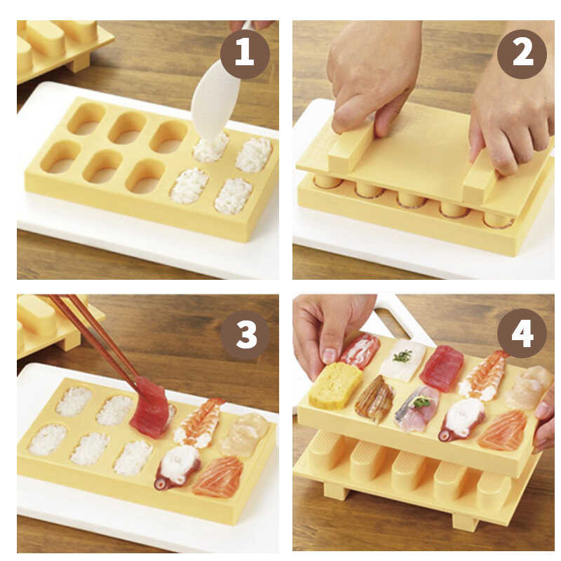 Japan Imported from Warships Roll Mold Sushi Making Kits Laver Non-stick Rice Cuisine
