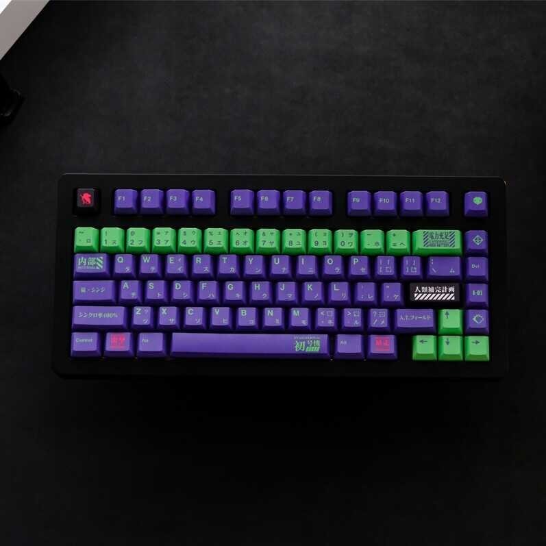 Only】G EVA 【Keycap Keycap 129 Keys Profile PBT Five-Sided Sublimation Keycaps With 2U 1.75U Shift s