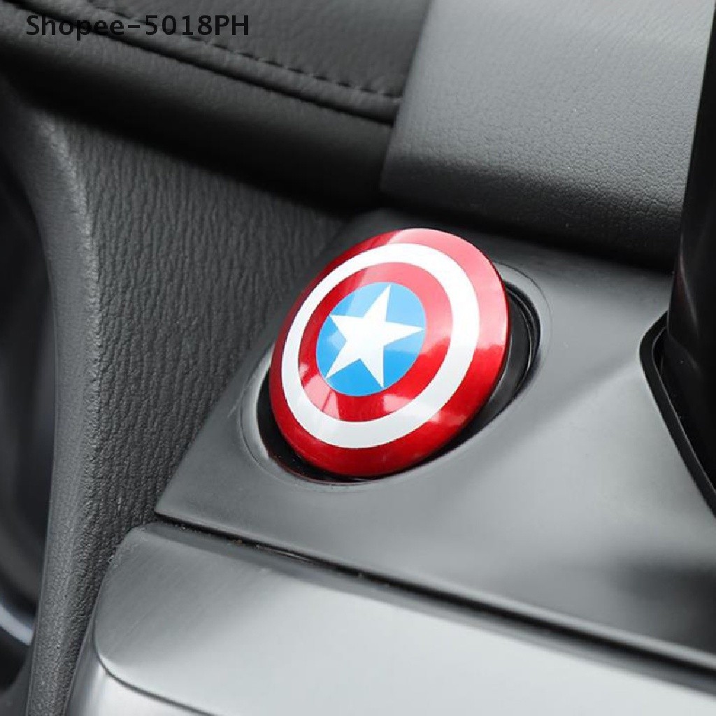 [ Snowph ] Captain America CAR Interior Engine Start Stop Push Button Switch Cover Sticker [CAR ]