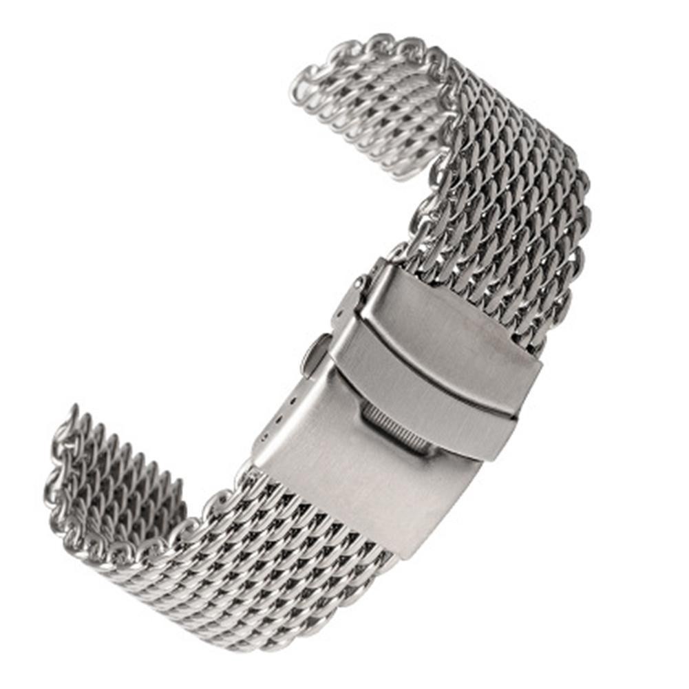 18/20/22/24mm Stainless Steel Dive Shark Mesh Milanese Bracelet Watch Strap Band A4T4
