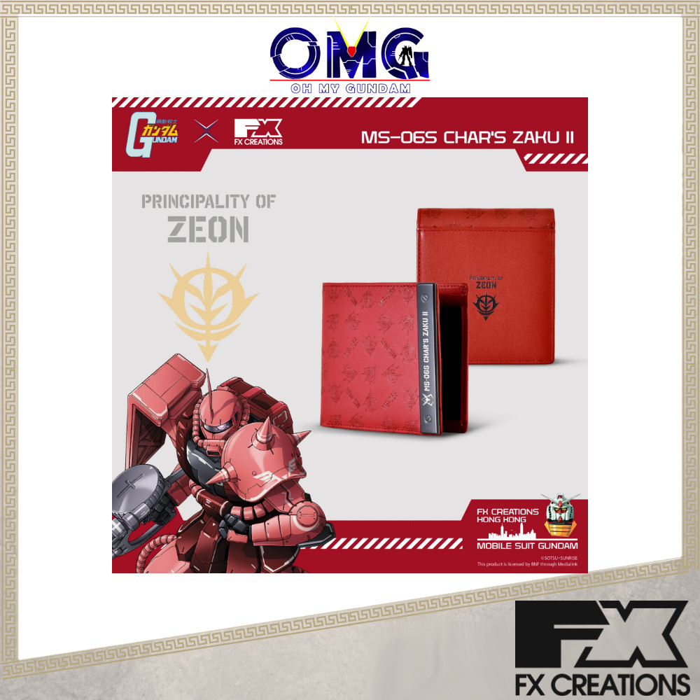 FX Creations MS-06S Chars Zaku II Leather Bi-Fold Wallet GUFW234013-89 Char Zaku Bifold Wallet Dompe