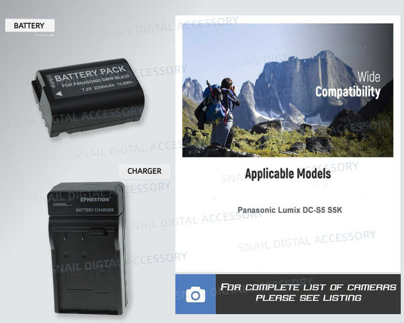 S5แบตเตอรี่กล้อง สำหรับแบตเตอรี่ DMW-BLK22พานาโซนิค BLK22GK