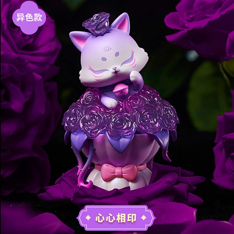 Ancient Nine Fox Rose Fairy Series Blind Box Toys and Hobbies Kawaii Action Anime Mystery Figure Cai