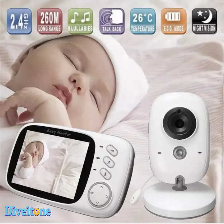 ใหม่พร้อมส่งจากไทย Vb603 Video Baby Monitor 2.4G ไร้สาย LCD ขนาด 3.2