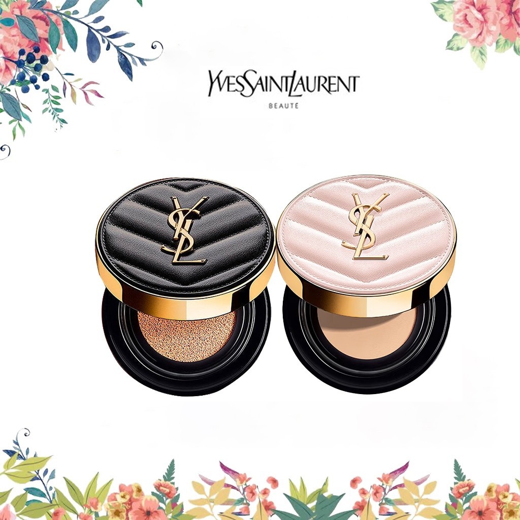 ♞YSL Touche Eclat Glow Pact Cushion Luminous Cushion Foundation SPF50+/PA+++ 14g การใช้แบบเปียกและแ