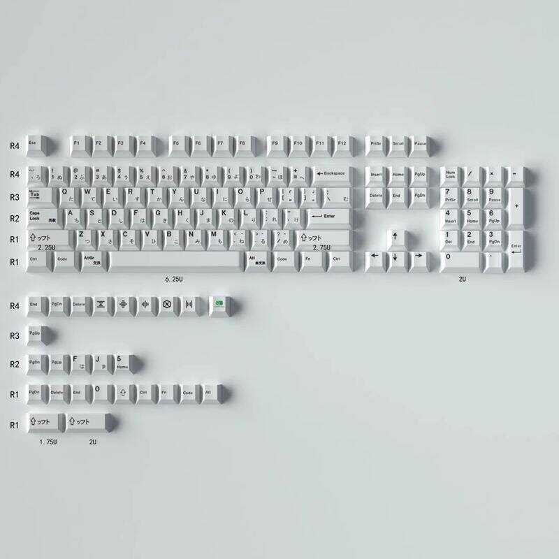 Only】Minimalist white 【Keycap Japanese keycap 129 Keys Profile PBT Sublimation For Cherry MX Swit