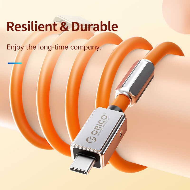 240W ORICO USB4 Silicone PD USB C Cable Data Line Fast Charging Cord Thunderbolt 3 8K for Tablet La 