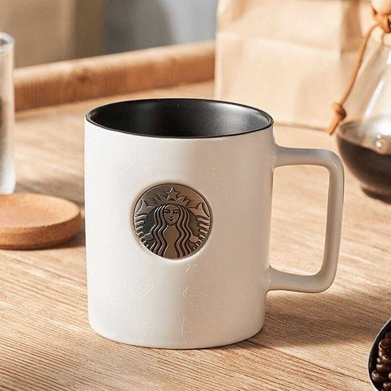 Starbuck Free gift spoon,Starbuck Mug Ceramic 473ml Large Capacity Plant Pattern Coffee Milk Drinki spoon, thumbnail 9